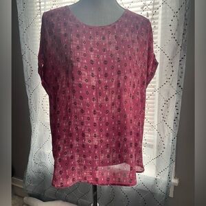 Maurices Pink Zipper Back Blouse